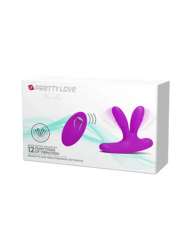 Vibrador dual anal vaginal punto-g silicona multifuncion recargable usb control remoto | Pretty love | Vibradores