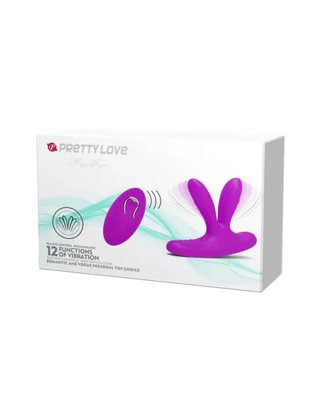 Vibrador dual anal vaginal punto-g silicona multifuncion recargable usb control remoto | Pretty love | Vibradores