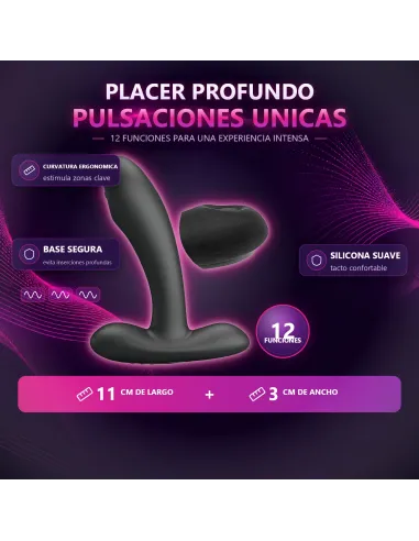 Vibrador consolador anal remington recargable silicona multifuncion 11cm x 3cm | Pretty love | Vibradores