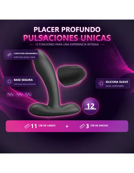 Vibrador consolador anal remington recargable silicona multifuncion 11cm x 3cm | Pretty love | Vibradores