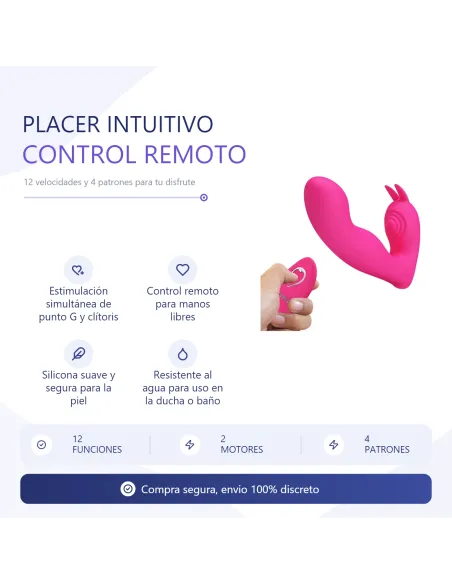 Vibrador josephine control remoto silicona multifuncion | Pretty love | Estimuladores clítoris