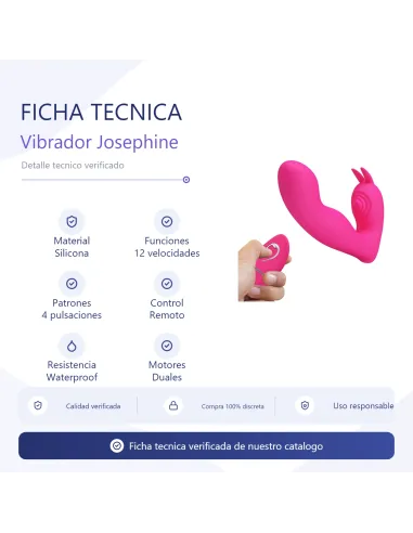 Vibrador josephine control remoto silicona multifuncion | Pretty love | Estimuladores clítoris