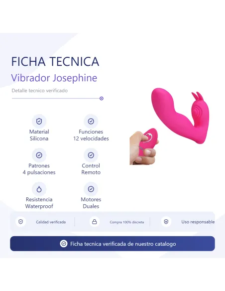 Vibrador josephine control remoto silicona multifuncion | Pretty love | Estimuladores clítoris