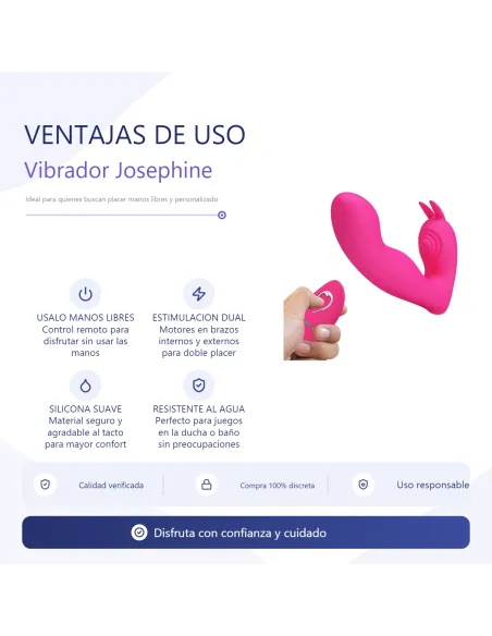 Vibrador josephine control remoto silicona multifuncion | Pretty love | Estimuladores clítoris
