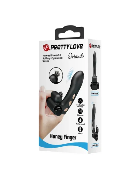 Vibrador dedo orlando silicona multifuncion 9cm x 2,6cm | Pretty love | Vibradores