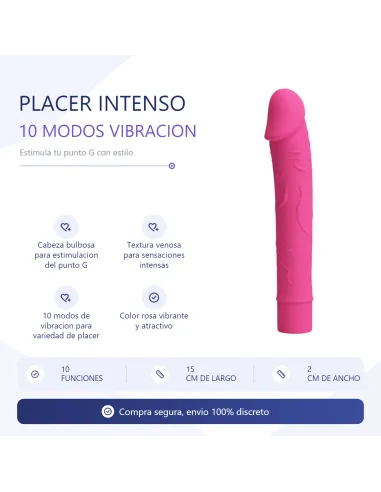 Vibrador vic 10 func 15cm x 2cm | Pretty love | Vibradores
