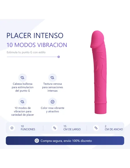 Vibrador vic 10 func 15cm x 2cm | Pretty love | Vibradores