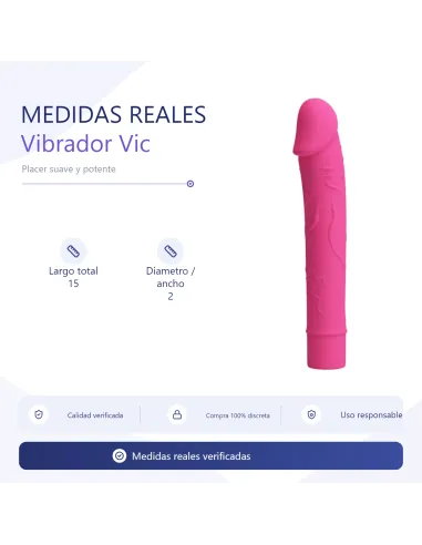 Vibrador vic 10 func 15cm x 2cm | Pretty love | Vibradores