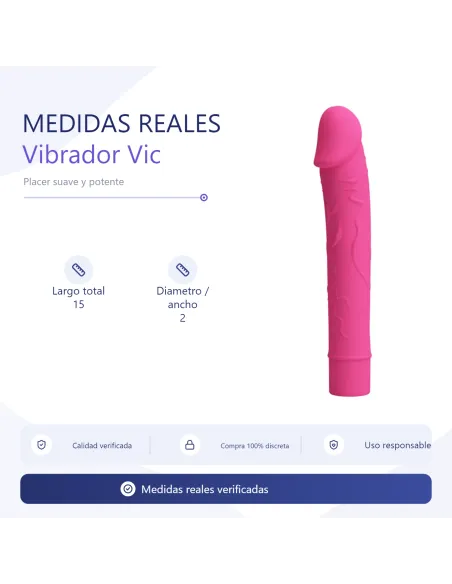 Vibrador vic 10 func 15cm x 2cm | Pretty love | Vibradores