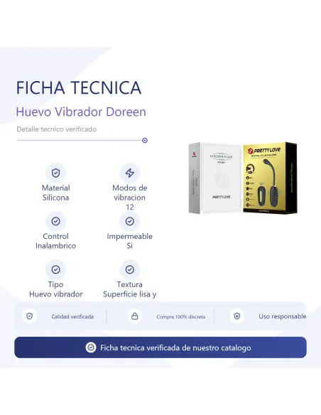 Vibrador doreen gold inalambrico silicona multifuncion | Pretty love | Bolas y huevos vaginales