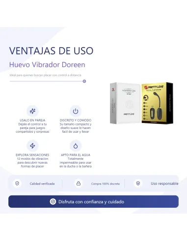 Vibrador doreen gold inalambrico silicona multifuncion | Pretty love | Bolas y huevos vaginales