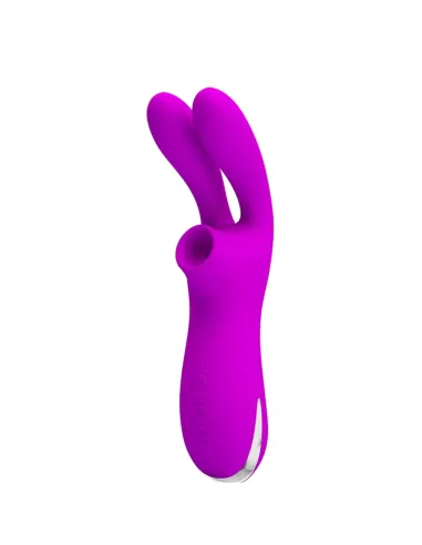Vibrador y succionador de clitoris 7 funciones silicona usb recargable 16cm x 4cm | Pretty love | Succionadores