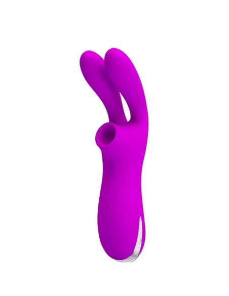 Vibrador y succionador de clitoris 7 funciones silicona usb recargable 16cm x 4cm | Pretty love | Succionadores