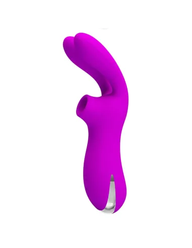 Vibrador y succionador de clitoris 7 funciones silicona usb recargable 16cm x 4cm | Pretty love | Succionadores