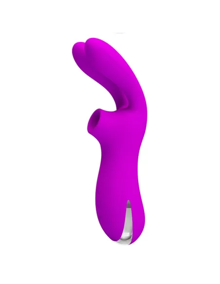 Vibrador y succionador de clitoris 7 funciones silicona usb recargable 16cm x 4cm | Pretty love | Succionadores