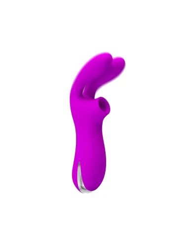 Vibrador y succionador de clitoris 7 funciones silicona usb recargable 16cm x 4cm | Pretty love | Succionadores