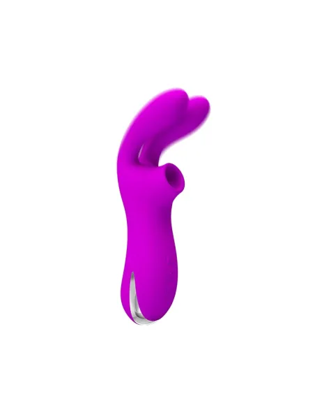 Vibrador y succionador de clitoris 7 funciones silicona usb recargable 16cm x 4cm | Pretty love | Succionadores