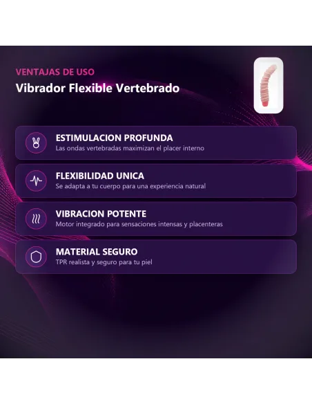 Vibrador flexible vertebrado 20cm x 5cm | Baile | Vibradores