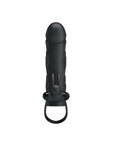Funda con vibrador y extensión extiende 2cm - 14cm x 3cm silicona | Pretty love | Fundas y extensiones