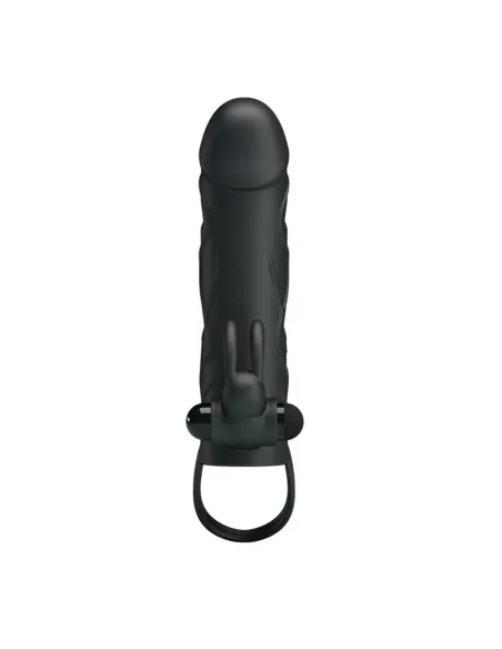 Funda con vibrador y extensión extiende 2cm - 14cm x 3cm silicona | Pretty love | Fundas y extensiones