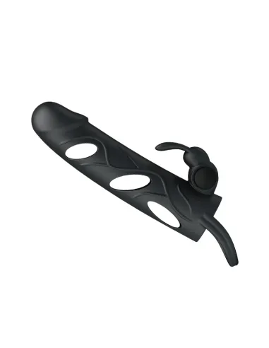 Funda con vibrador y extensión extiende 2cm - 14cm x 3cm silicona | Pretty love | Fundas y extensiones