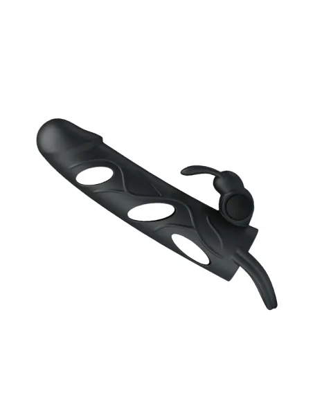 Funda con vibrador y extensión extiende 2cm - 14cm x 3cm silicona | Pretty love | Fundas y extensiones