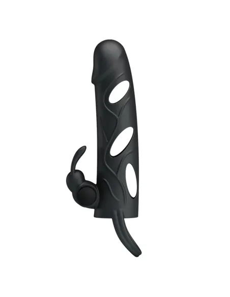 Funda con vibrador y extensión extiende 2cm - 14cm x 3cm silicona | Pretty love | Fundas y extensiones