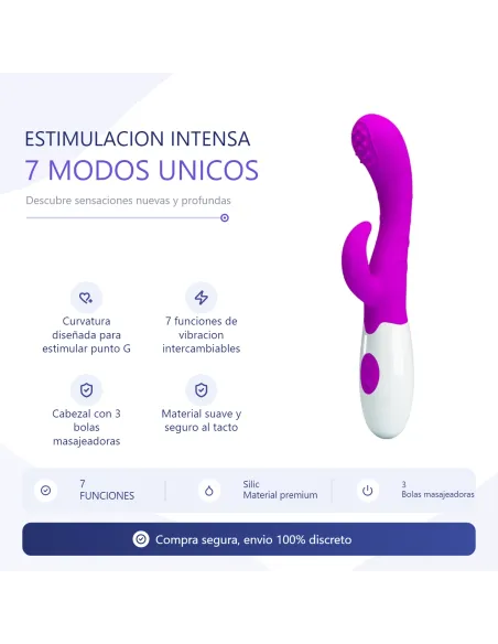 Vibrador arthur 7 funciones silicona | Pretty love | Vibradores